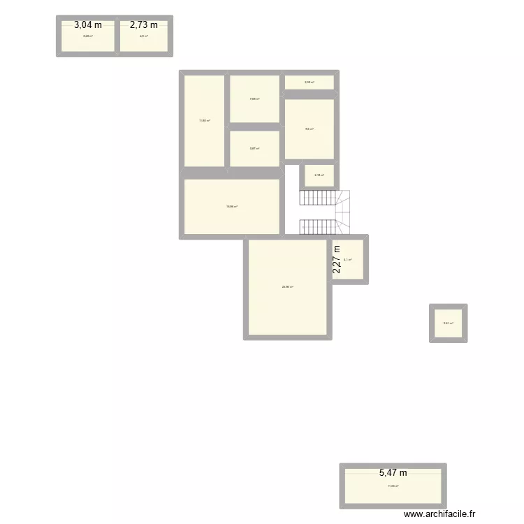1er Piso casa Rodolfo. Floor plan with 13  and 109 m²