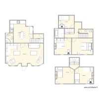 Cottage layout two storey rear extension and existing extension raised and protected stair