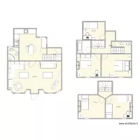 Cottage layout two storey rear extension and existing extension raised and protected stair