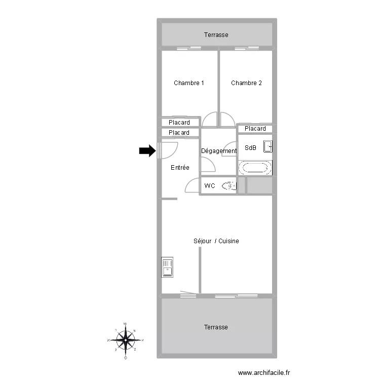 51353 BERTHELIN. Floor plan with 13  and 83 m²