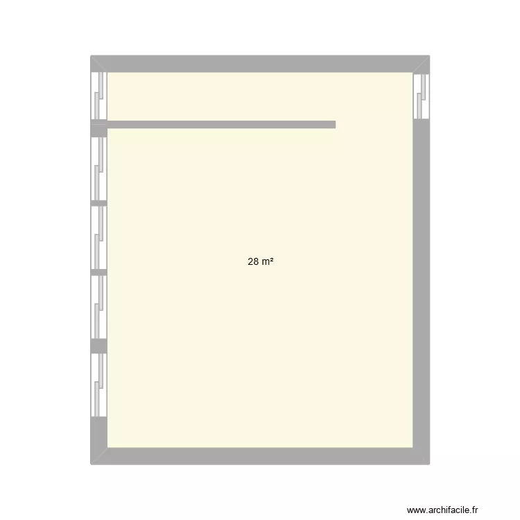 casa. Floor plan with 1 and 28 m² casa. Floor plan with 1 and 28 m²