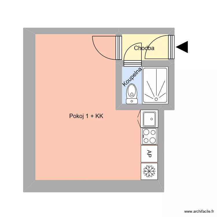 Mlad&eacute; gardy 482, byt 1. Floor plan with 7  and 142 m²