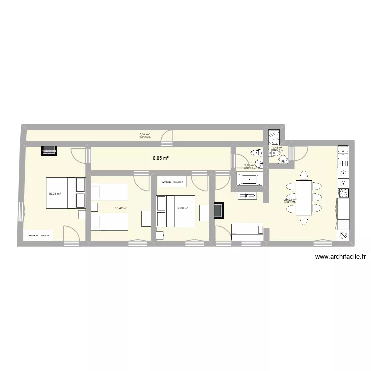 Casa 2 fase. Floor plan with 8  and 81 m²
