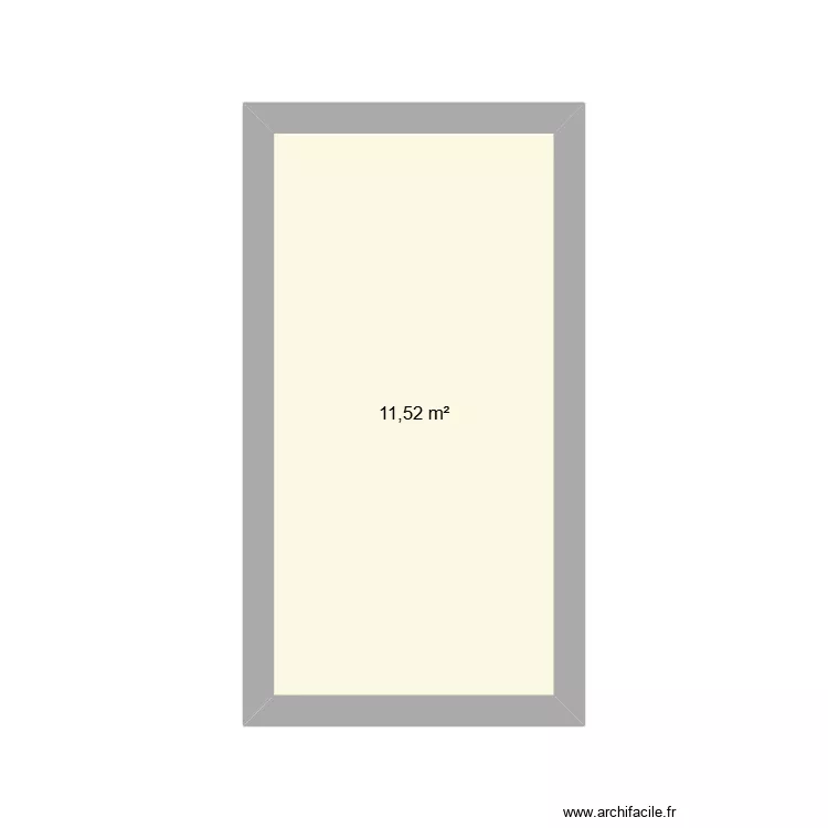 sala12x24. Floor plan with 1  and 12 m²