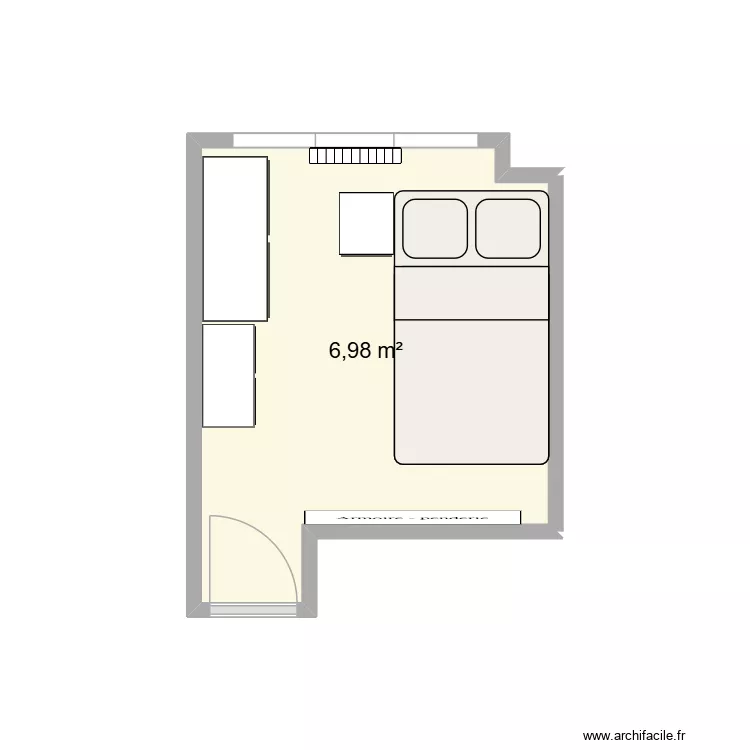 Habitaci&oacute;n de Laura. Floor plan with 1  and 7 m²