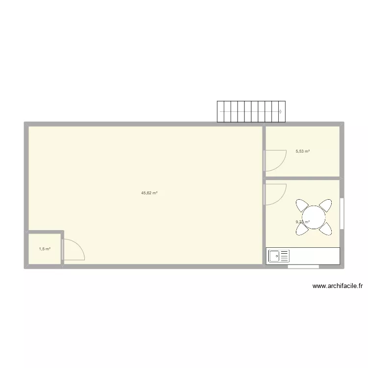 First Floor above office. Floor plan with 
