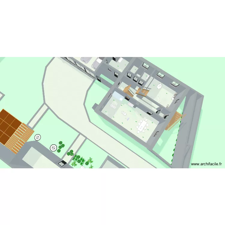 Schweighouse1. Floor plan with 74  and 755 m²