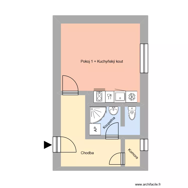 Dvoř&aacute;kova 84, byt 2. Floor plan with 9  and 150 m²