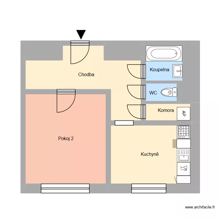 Rossenbergov&yacute;ch 536 byt 1. Floor plan with 13  and 161 m²