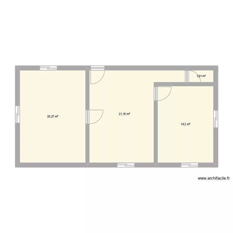 apto. Floor plan with 4  and 57 m²