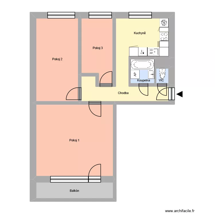 Lipov&aacute; 2902, byt 7. Floor plan with 12  and 195 m²