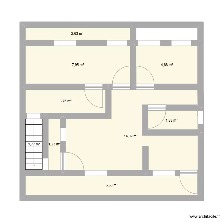 projeto casa pitanga. Floor plan with 10  and 60 m²