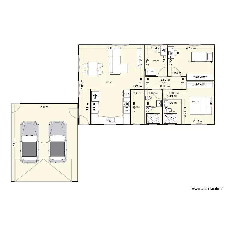 t2 B. Floor plan with 9 and 125 m² t2 B. Floor plan with 9 and 125 m²