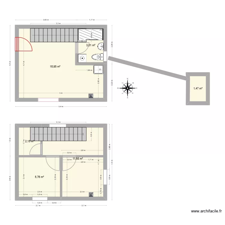 skica kuće 19.03.2026. Floor plan with 6 and 41 m² skica kuće 19.03.2026. Floor plan with 6 and 41 m²