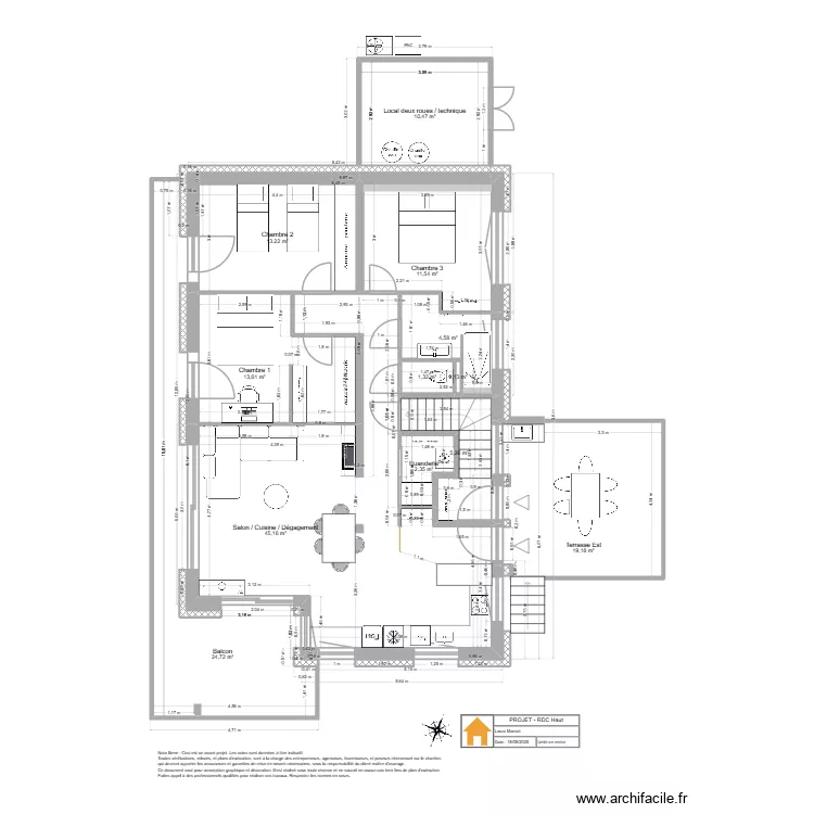 Viuz - RDC Haut - Projet v3. Floor plan with 