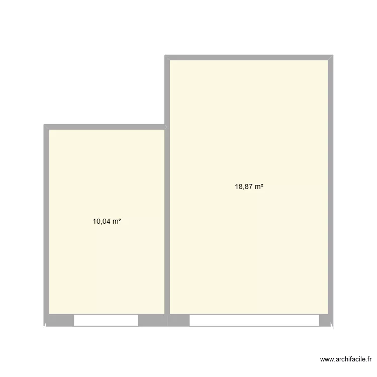 Plan de base. Floor plan with 14 and 82 m² Plan de base. Floor plan with 14 and 82 m²