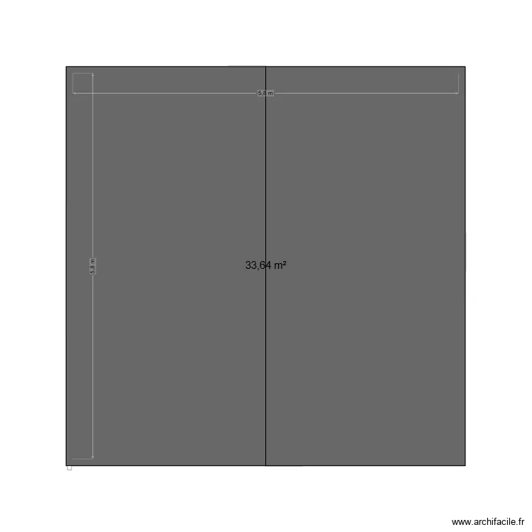Studio room. Floor plan with 
