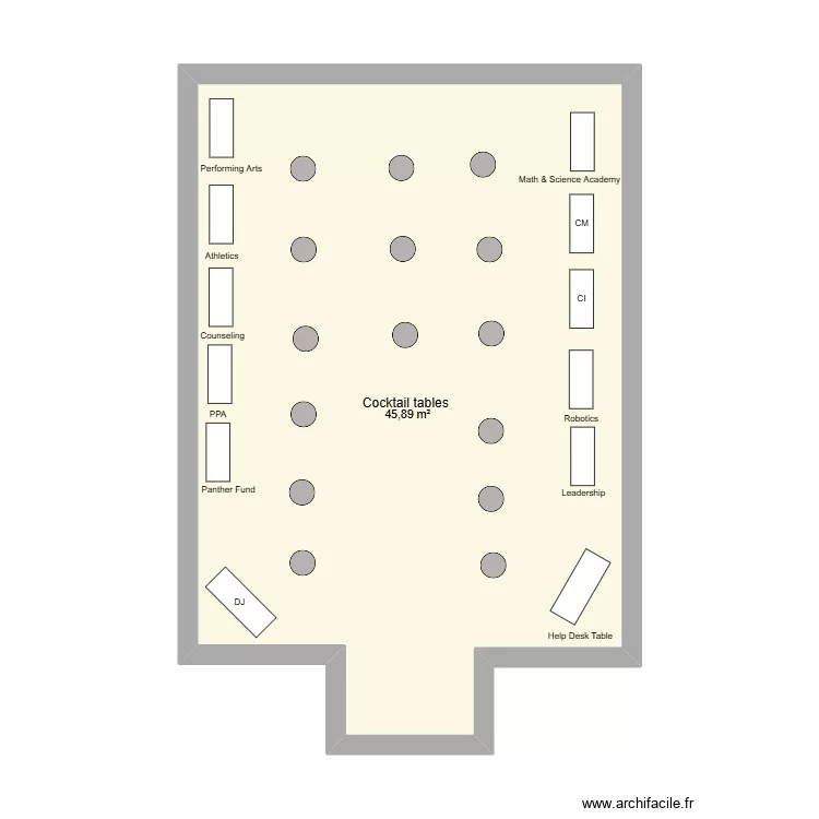 Back to School Night. Floor plan with 