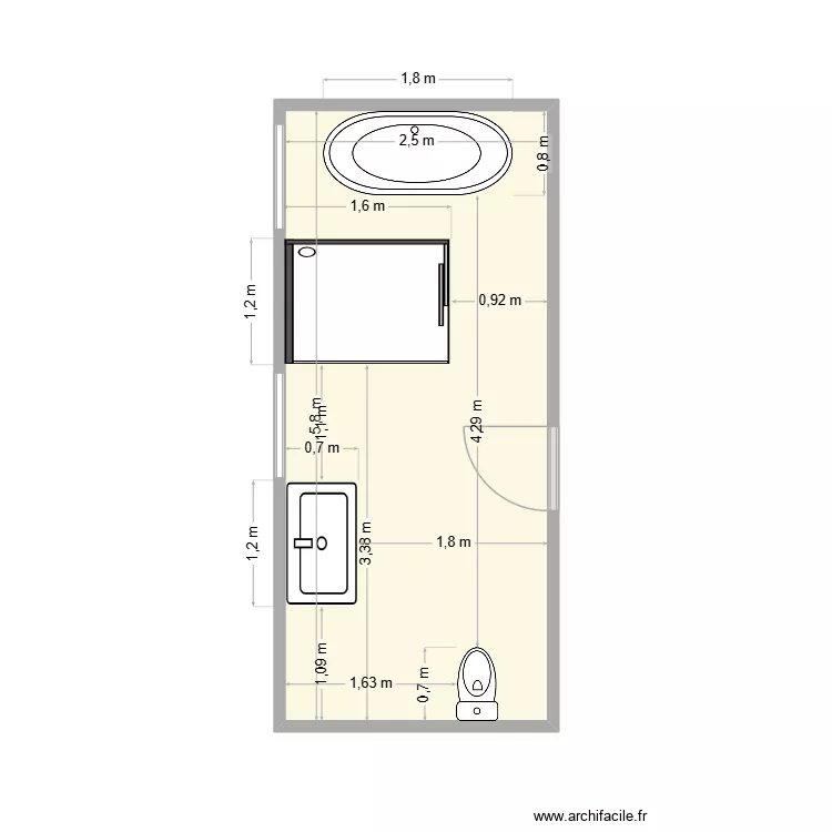 grosses_Bad_gross. Floor plan with 1  and 15 m²