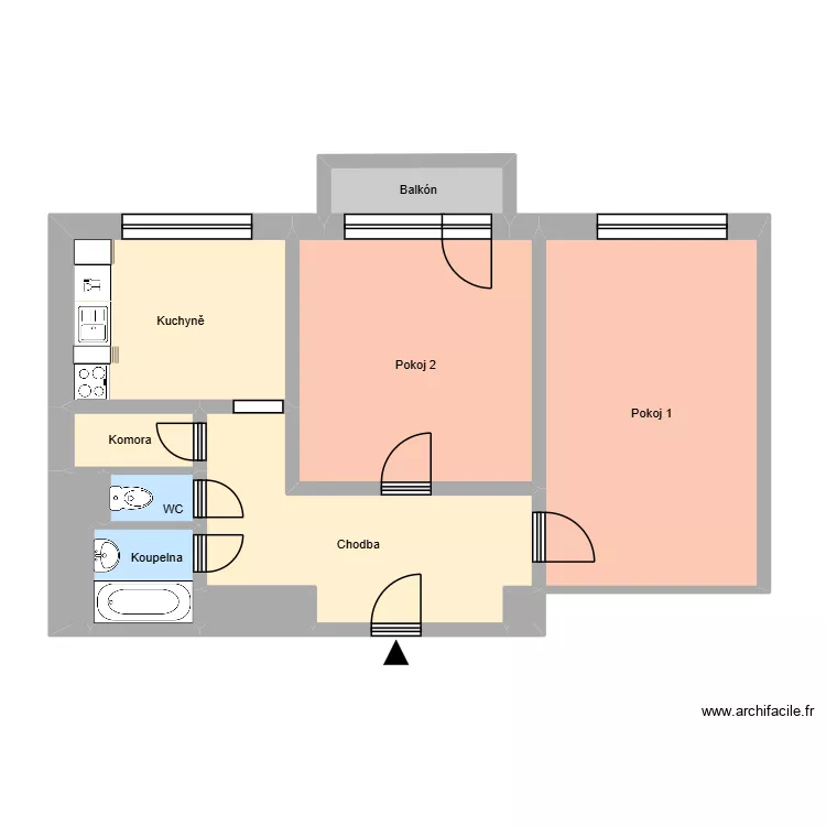 N&aacute;rodn&iacute; tř&iacute;da 593, byt 8. Floor plan with 15  and 186 m²