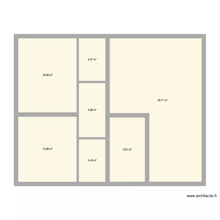 1. OG. Floor plan with 7  and 96 m²