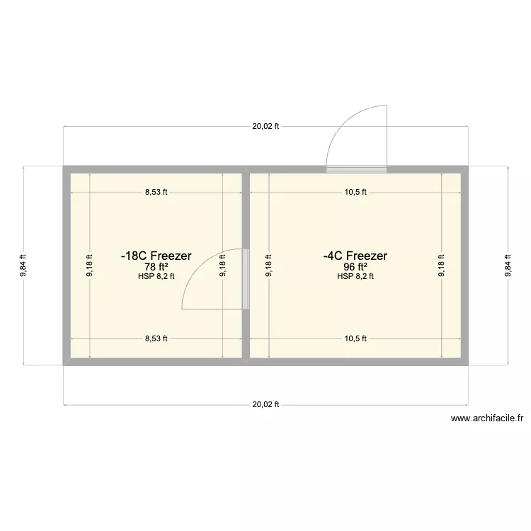 LB Meat double. Floor plan with 