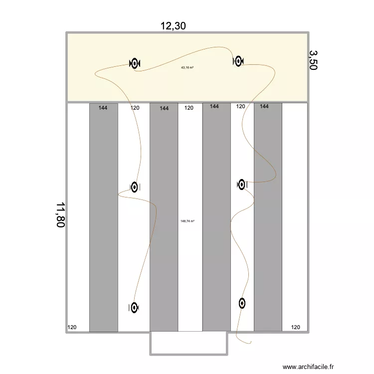 plano detector incendios 1. Floor plan with 