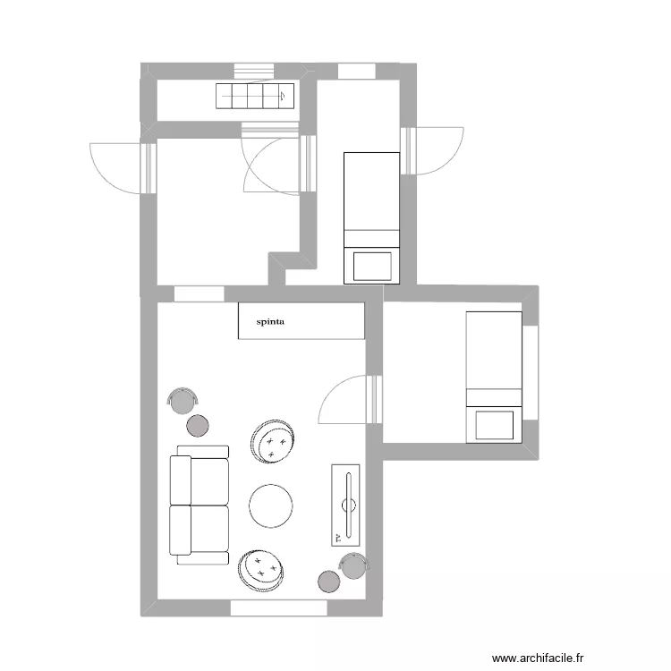Antras auk&scaron;tas. Floor plan with 