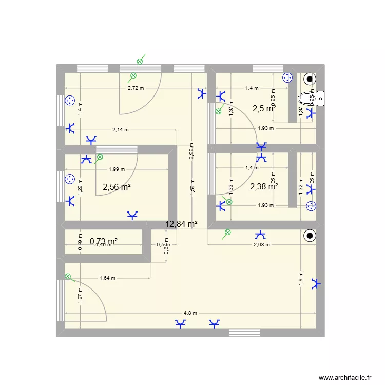 casa. Floor plan with 5 Rooms and 21 m² casa. Floor plan with 5 Rooms and 21 m²