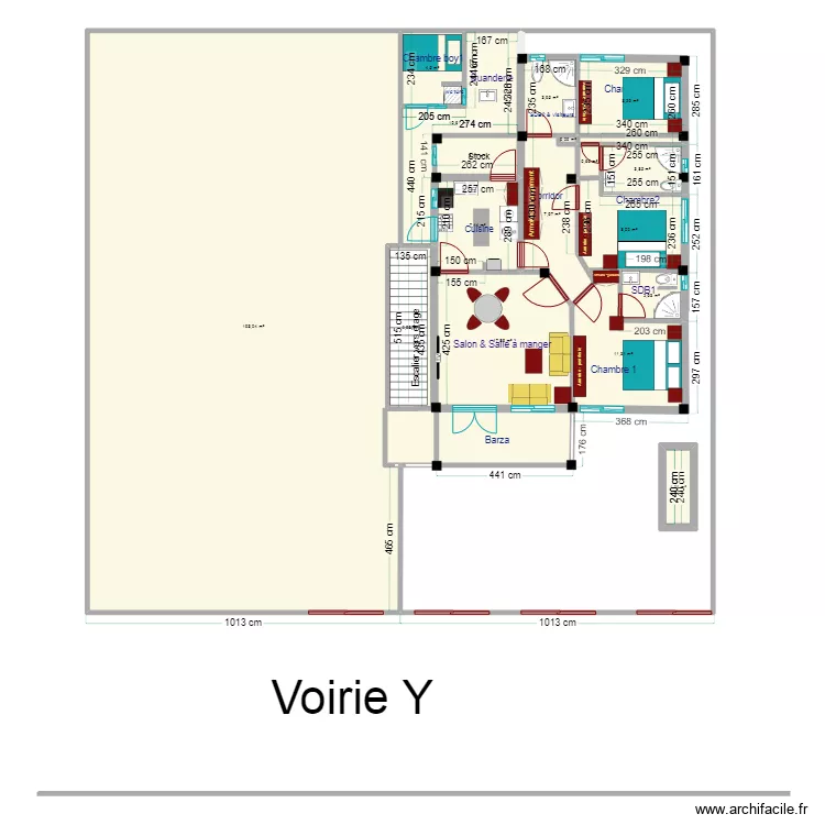 vue en plan Callixte Nyabugete IV bis. Floor plan with 