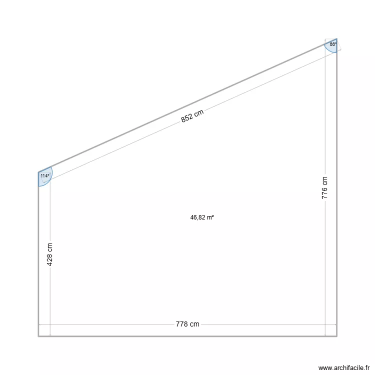 Side gite. Floor plan with 