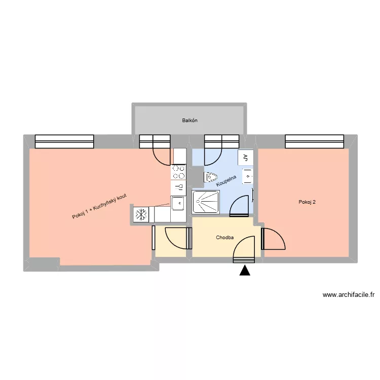 Kapitána Jasioka 719, byt 5. Floor plan with Kapitána Jasioka 719, byt 5. Floor plan with
