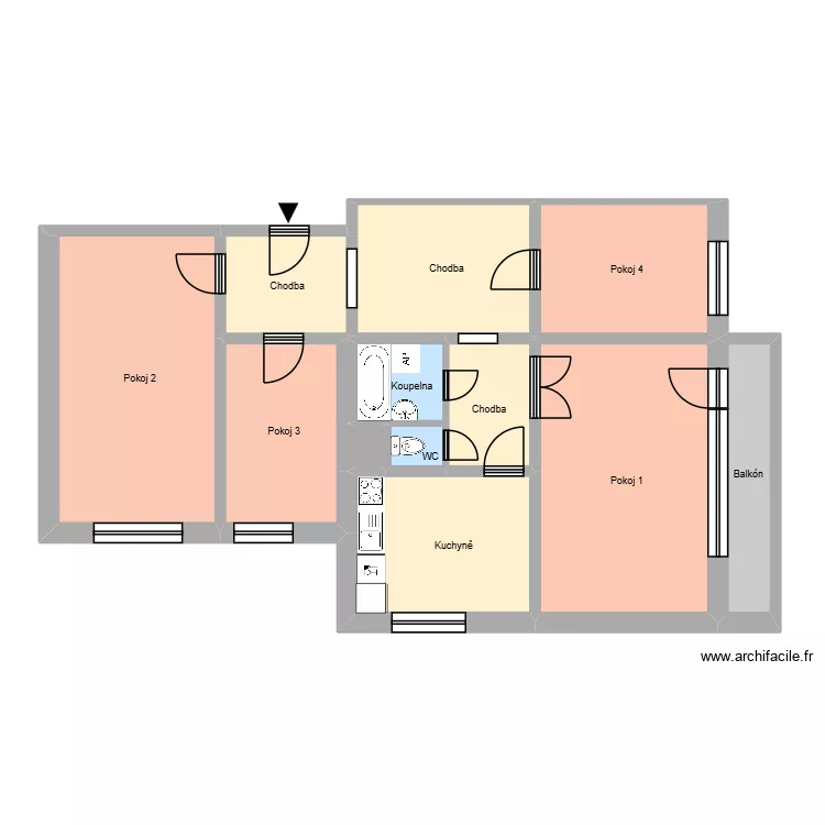 Hornická 656, byt 11. Floor plan with 16 and 214 m² Hornická 656, byt 11. Floor plan with 16 and 214 m²