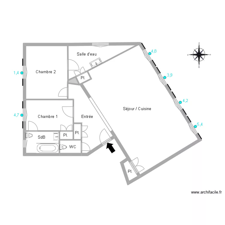 51769 CHARLES. Floor plan with 10 and 86 m² 51769 CHARLES. Floor plan with 10 and 86 m²