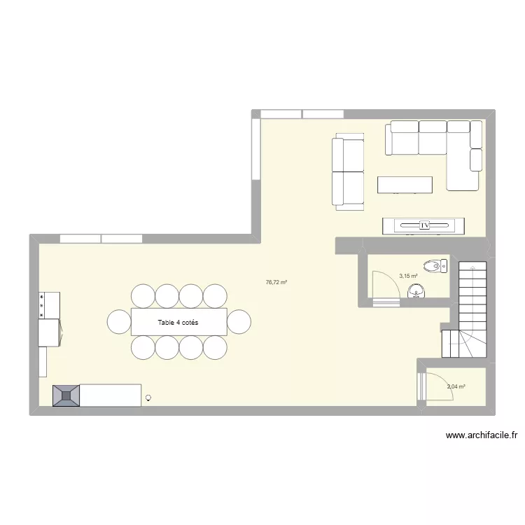 House LD 1. Floor plan with 
