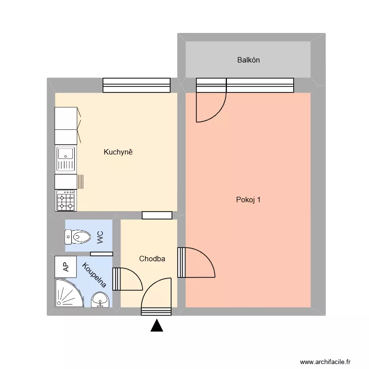 Jičínská 278, byt 7. Floor plan with Jičínská 278, byt 7. Floor plan with