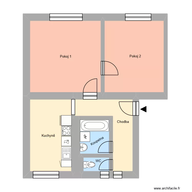 Gajdo&scaron;ova 2532, byt 5. Floor plan with 11  and 176 m²