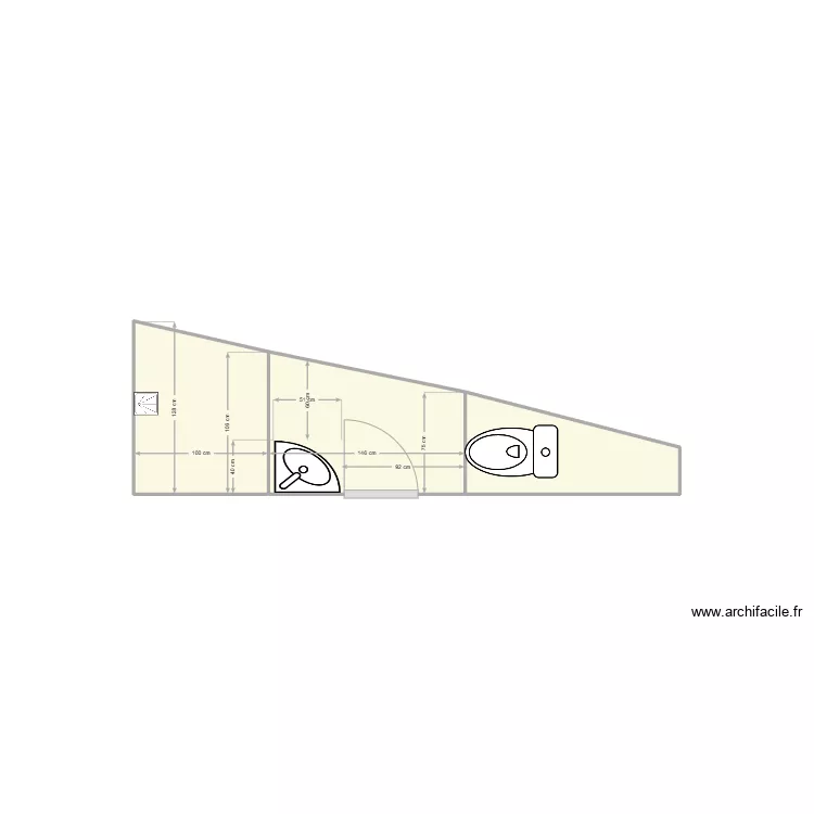 Banheiro. Floor plan with 