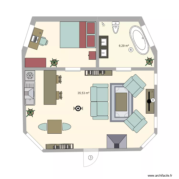 ergasia 1. Floor plan with 