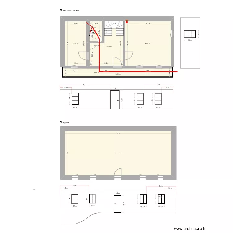 Пещера - Хан + Таван. Floor plan with 6 and 128 m² Пещера - Хан + Таван. Floor plan with 6 and 128 m²