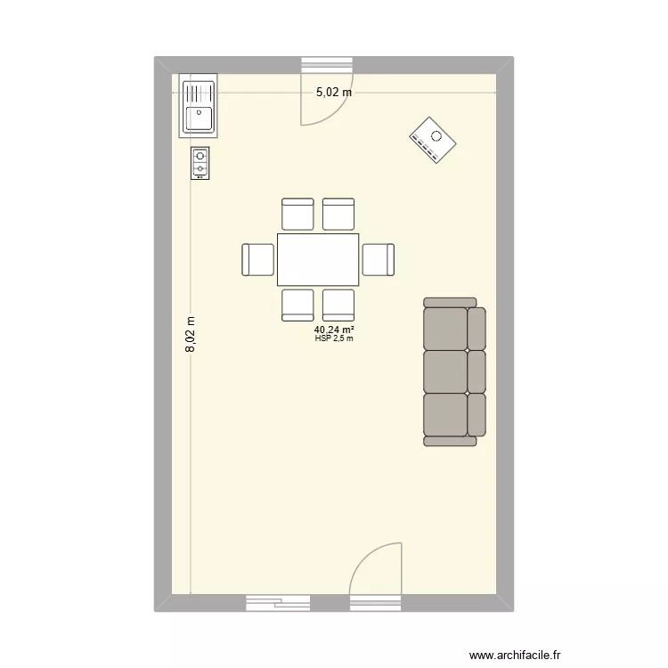 casa. Floor plan with 1  and 40 m²