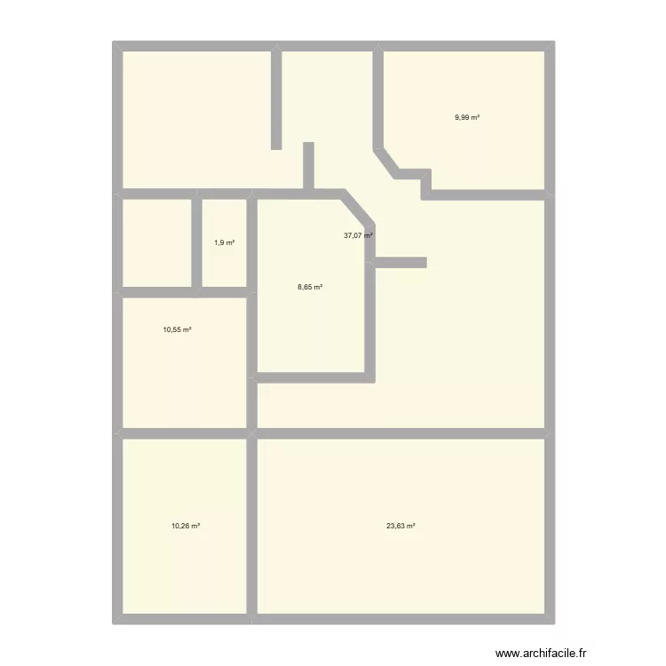 CasaPavlov. Floor plan with 7  and 102 m²