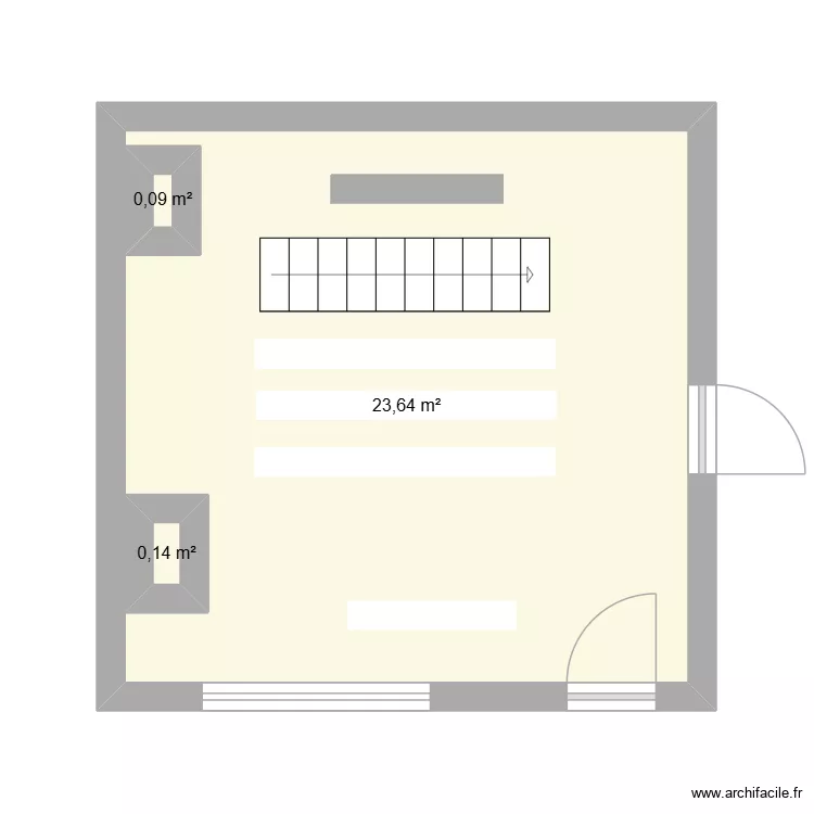 afro beauty. Floor plan with 3  and 25 m²
