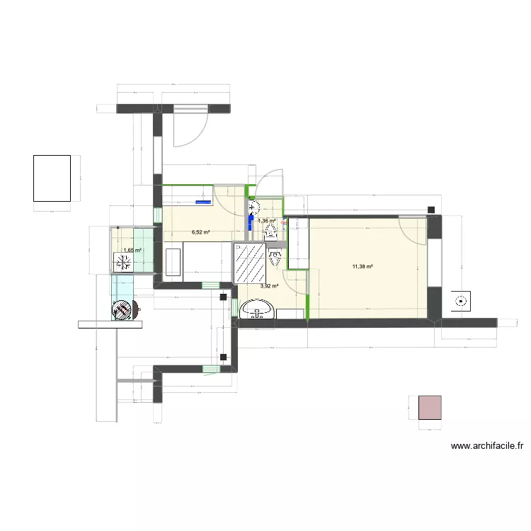 Pl6 Nov-24 Nytt Bad Wc Sov v5. Floor plan with 
