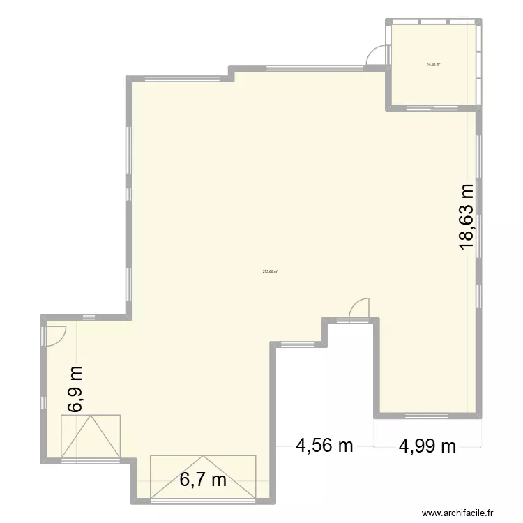 new house. Floor plan with 2  and 289 m²
