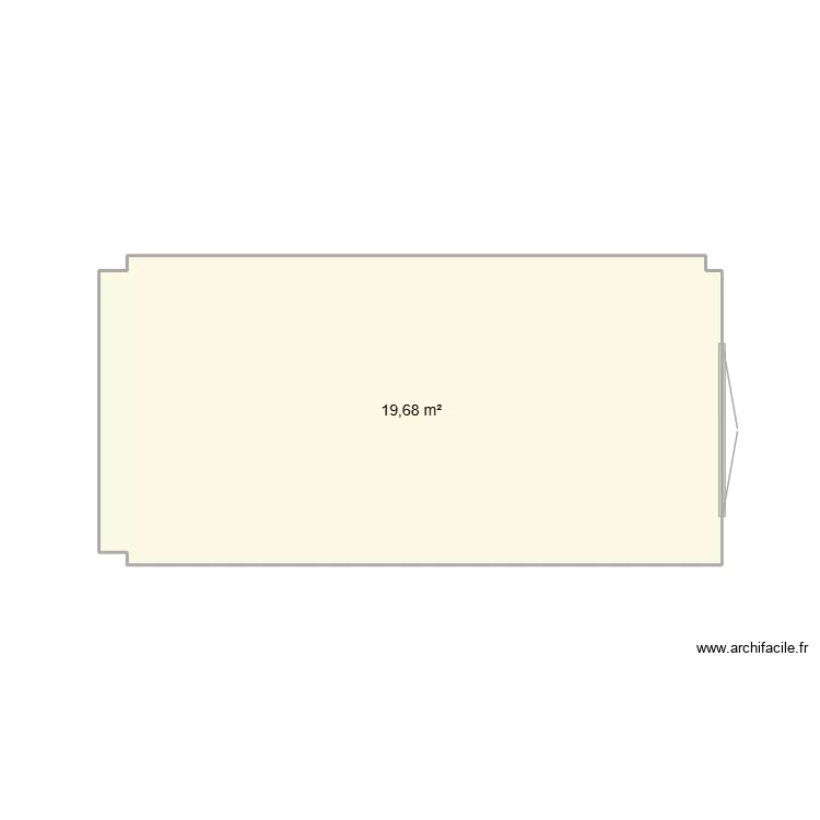 guemes. Floor plan with 1  and 20 m²