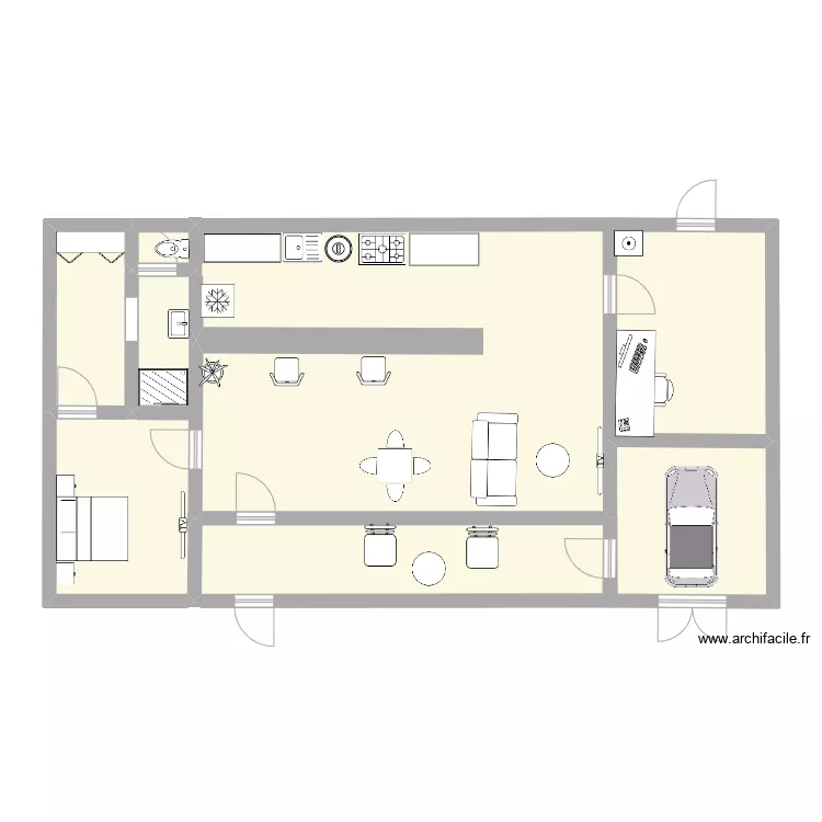 Proyecto Casa Friusa. Floor plan with 