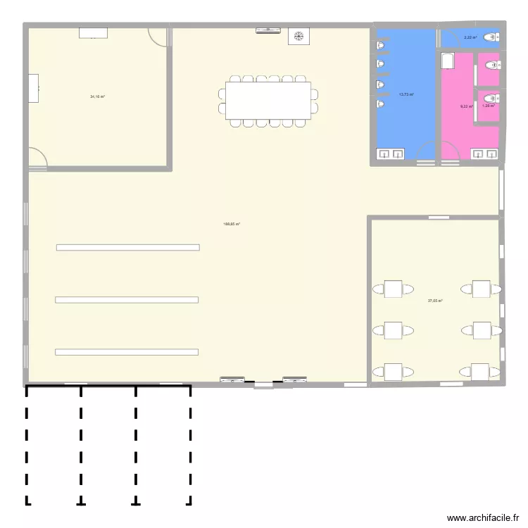 comercio200. Floor plan with 7 and 287 m² comercio200. Floor plan with 7 and 287 m²