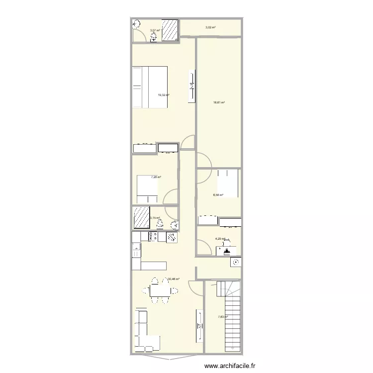piso 2. Floor plan with 10  and 101 m²