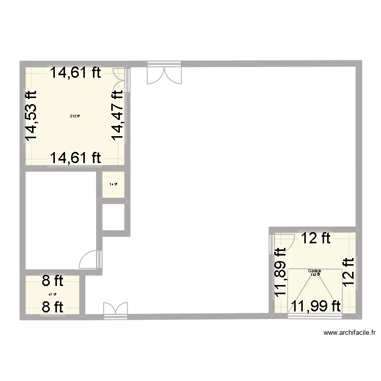 My home. Floor plan with 4  and 39 m²